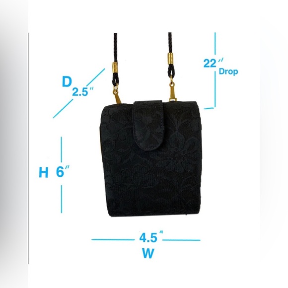 Magid Vintage Damask Cloth Evening Bag Purse Crossbody Small - Picture 8 of 8